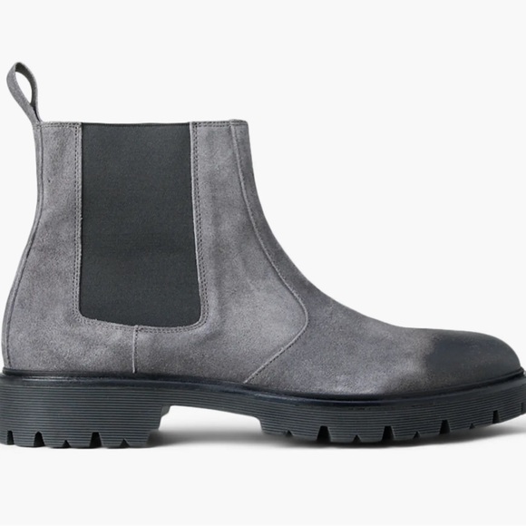 Good Man Brand Charcoal Gray Modern City Chelsea Lug Sole Slip On Ankle … - Picture 2 of 16
